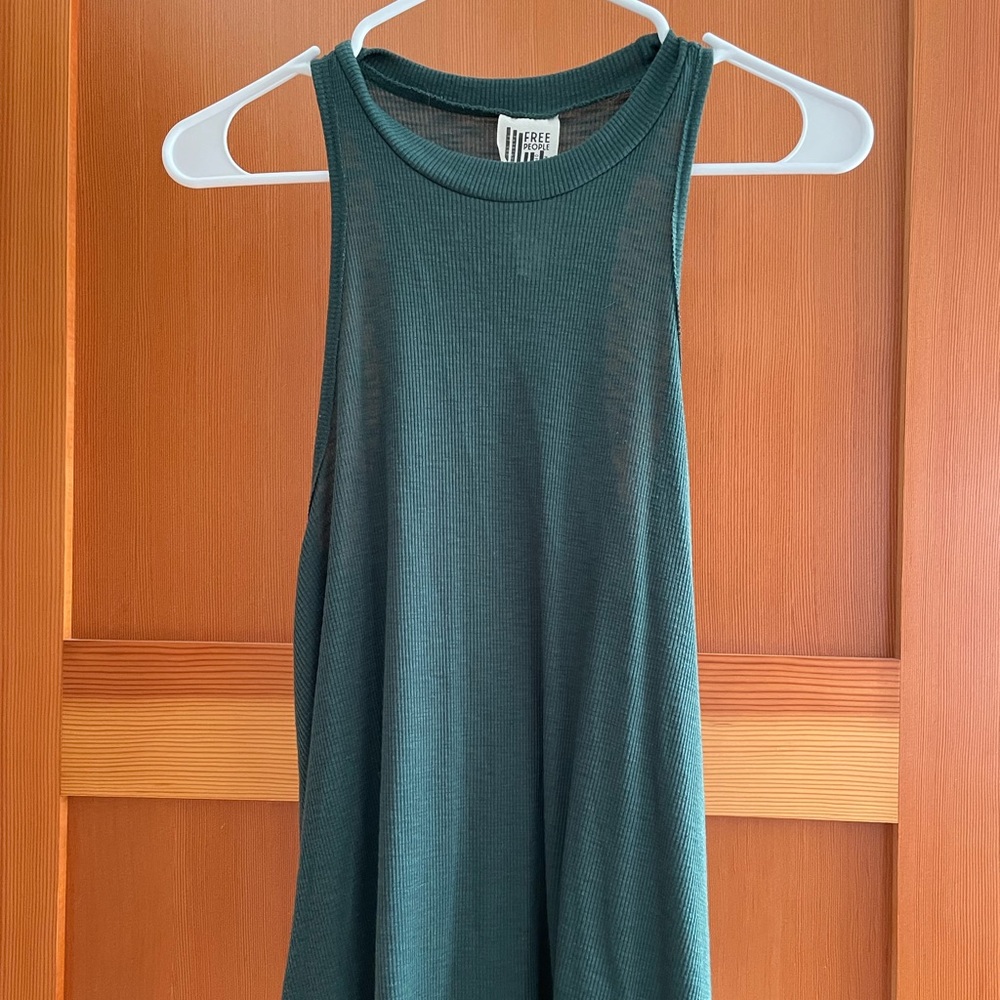 Free people green tank top